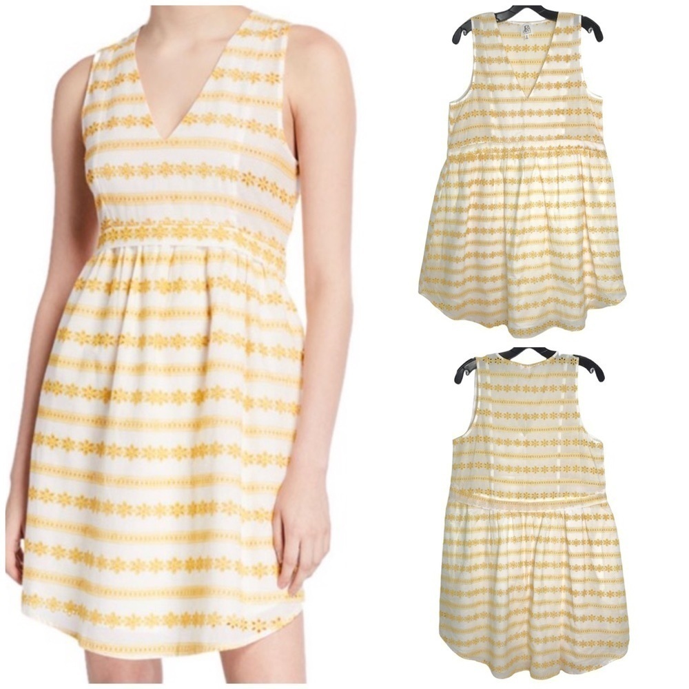 dRA Anthropologie Athena Eyelet Cotton Sundress SIZE MEDIUM